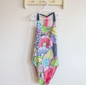 Reversible Colorful Floral Swimsuit